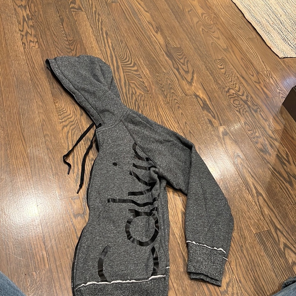 Calvin Klein Grey hoodie with zip up collar inside